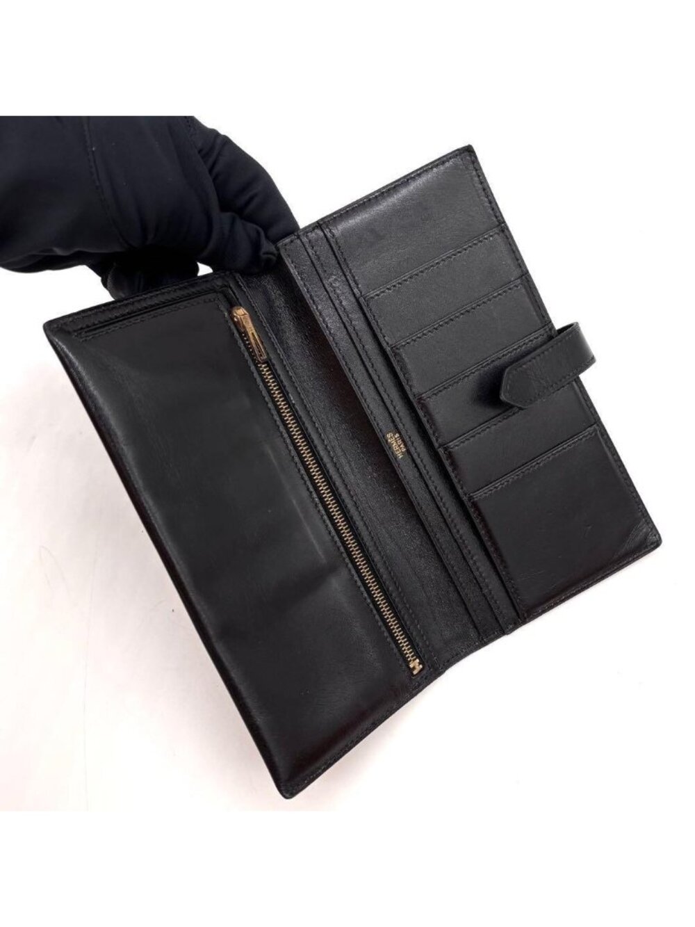 Hermes Bearn Classic Box Calf Black Wallet - Picture 3 of 10